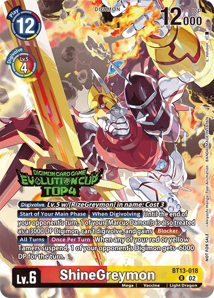 ShineGreymon &mdash; Digimon Card Game card