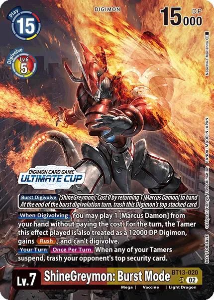 ShineGreymon: Burst Mode &mdash; Digimon Card Game card