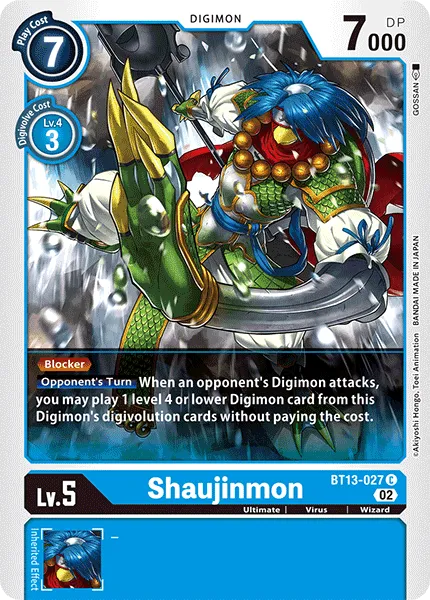 Shaujinmon &mdash; Digimon Card Game card