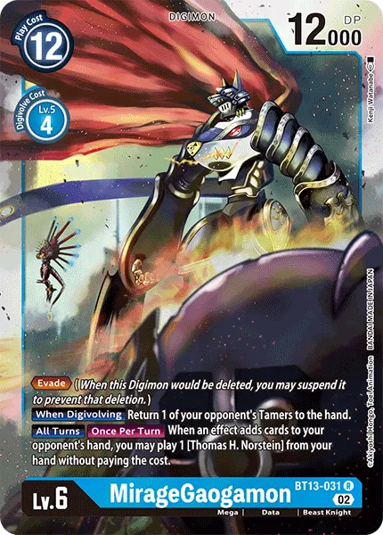 MirageGaogamon &mdash; Digimon Card Game card