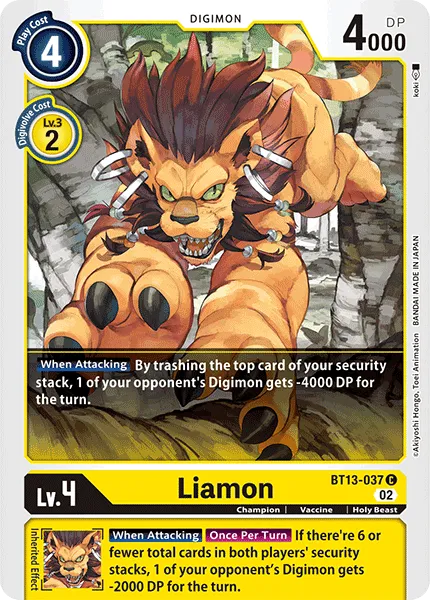 Liamon &mdash; Digimon Card Game card