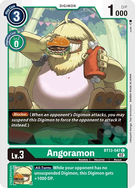 Angoramon &mdash; Digimon Card Game card
