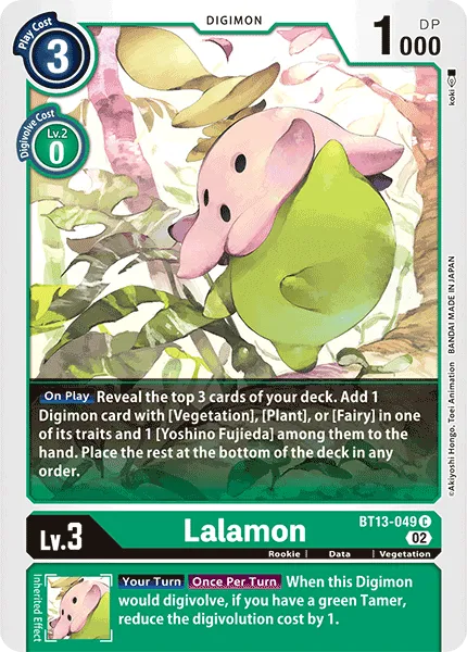 Lalamon &mdash; Digimon Card Game card