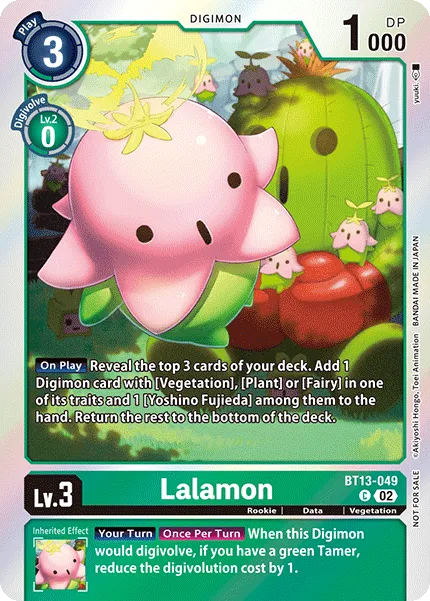 Lalamon &mdash; Digimon Card Game card