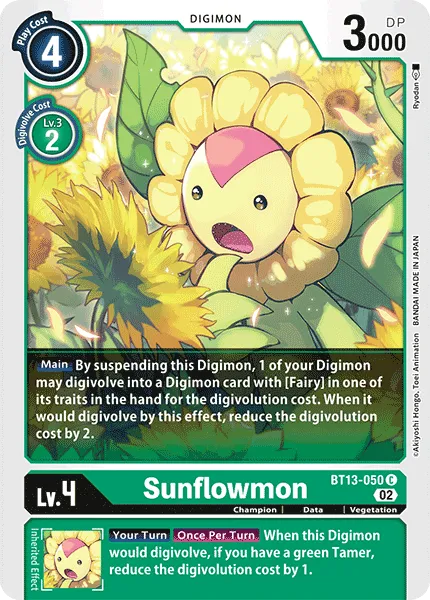 Sunflowmon &mdash; Digimon Card Game card
