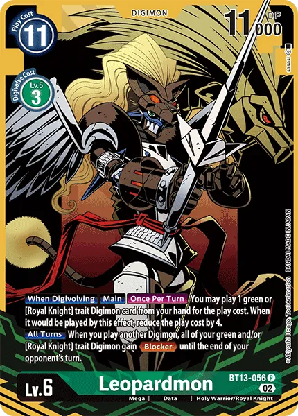 Leopardmon &mdash; Digimon Card Game card