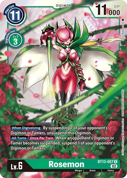 Rosemon &mdash; Digimon Card Game card