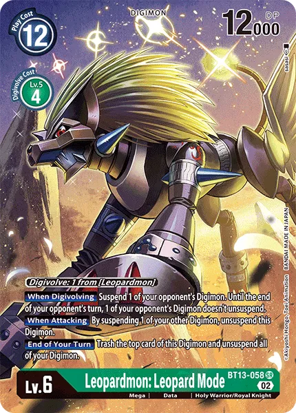 Leopardmon: Leopard Mode &mdash; Digimon Card Game card