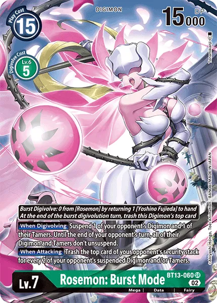 Rosemon: Burst Mode &mdash; Digimon Card Game card