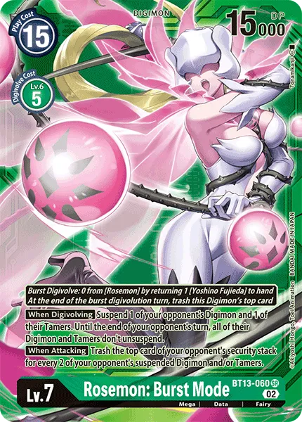 Rosemon: Burst Mode &mdash; Digimon Card Game card