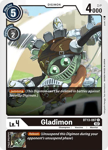 Gladimon &mdash; Digimon Card Game card