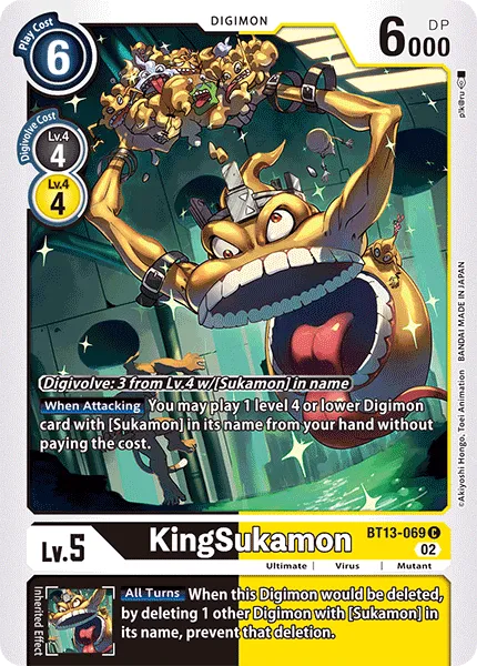 KingSukamon &mdash; Digimon Card Game card