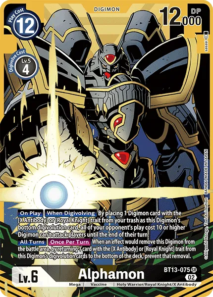 Alphamon &mdash; Digimon Card Game card