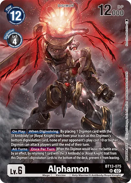 Alphamon &mdash; Digimon Card Game card