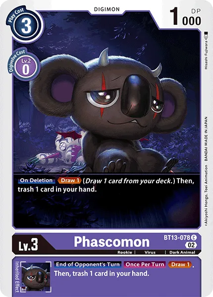 Phascomon &mdash; Digimon Card Game card