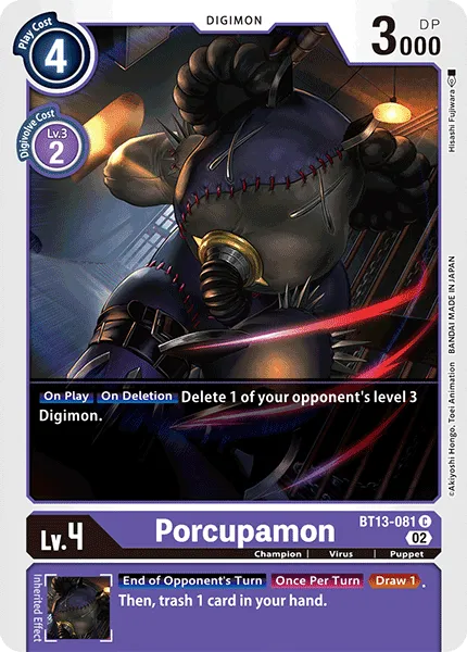 Porcupamon &mdash; Digimon Card Game card