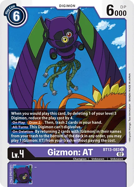 Gizmon: AT &mdash; Digimon Card Game card