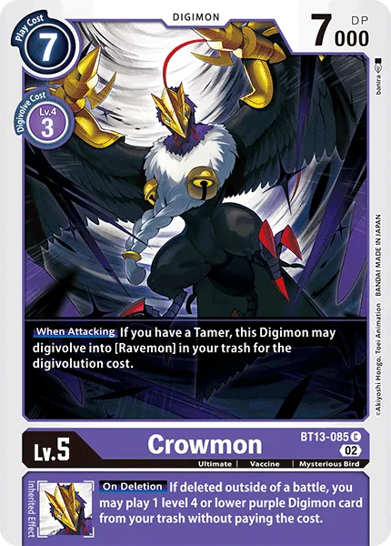 Crowmon &mdash; Digimon Card Game card
