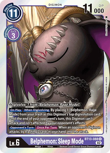 Belphemon: Sleep Mode &mdash; Digimon Card Game card