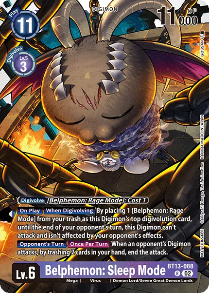 Belphemon: Sleep Mode &mdash; Digimon Card Game card