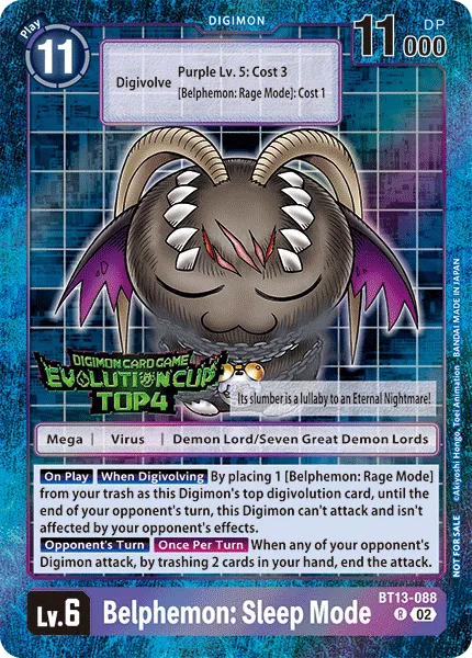 Belphemon: Sleep Mode &mdash; Digimon Card Game card