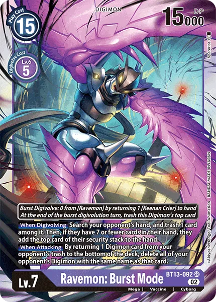 Ravemon: Burst Mode &mdash; Digimon Card Game card