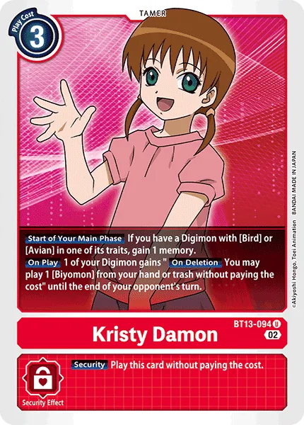 Kristy Damon &mdash; Digimon Card Game card