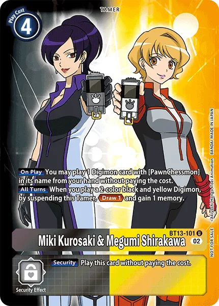 Miki Kurosaki & Megumi Shirakawa &mdash; Digimon Card Game card