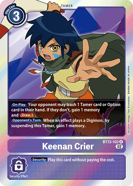 Keenan Crier &mdash; Digimon Card Game card