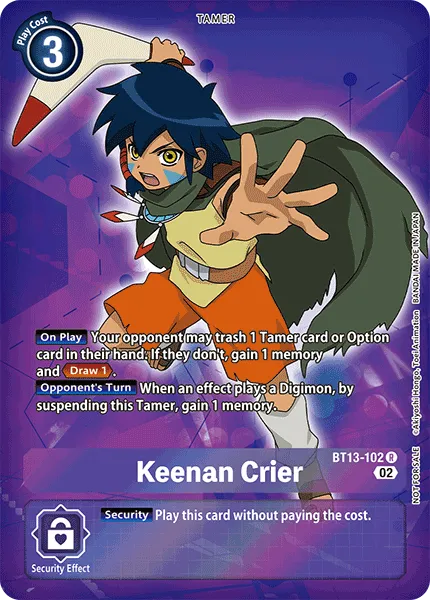 Keenan Crier &mdash; Digimon Card Game card