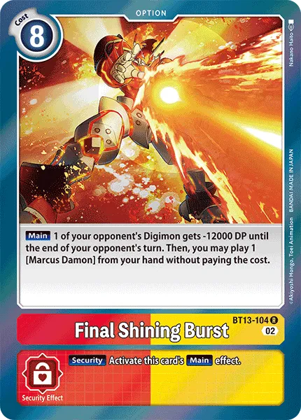 Final Shining Burst &mdash; Digimon Card Game card