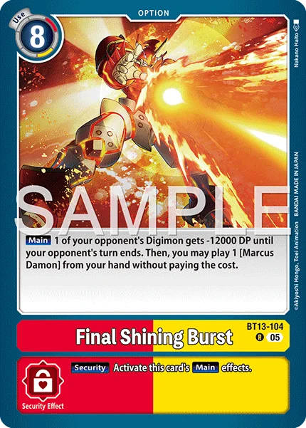 Final Shining Burst &mdash; Digimon Card Game card