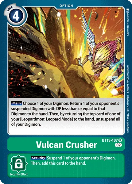 Vulcan Crusher &mdash; Digimon Card Game card