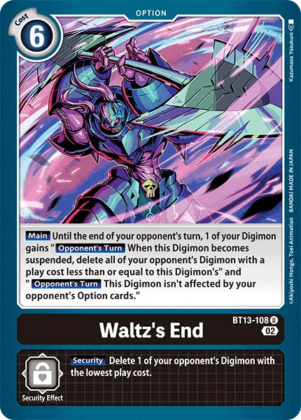 Waltz's End &mdash; Digimon Card Game card