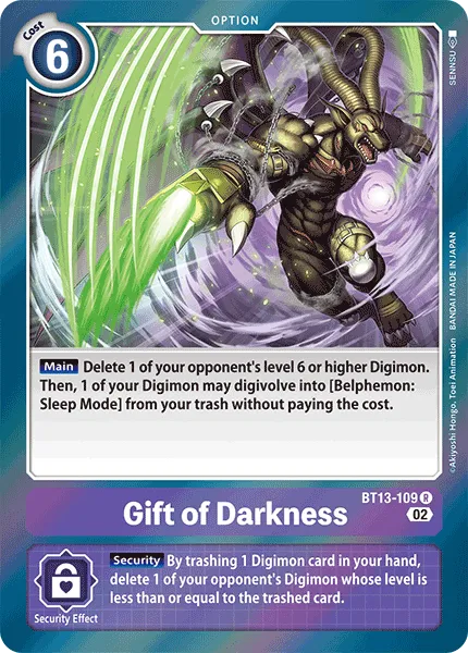 Gift of Darkness &mdash; Digimon Card Game card