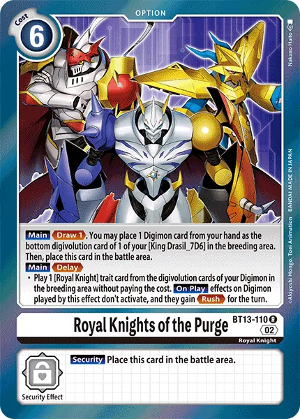 Royal Knights of the Purge &mdash; Digimon Card Game card