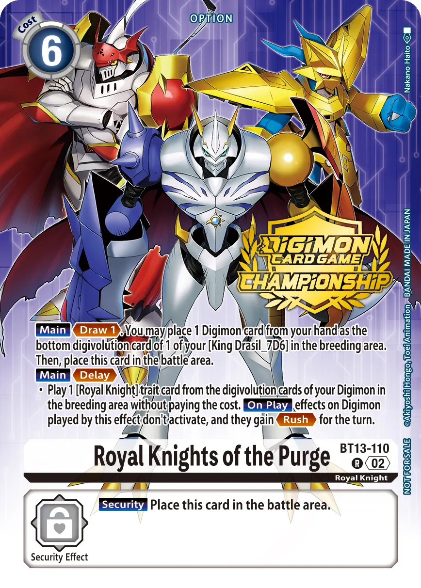 Royal Knights of the Purge &mdash; Digimon Card Game card