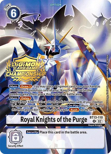 Royal Knights of the Purge &mdash; Digimon Card Game card