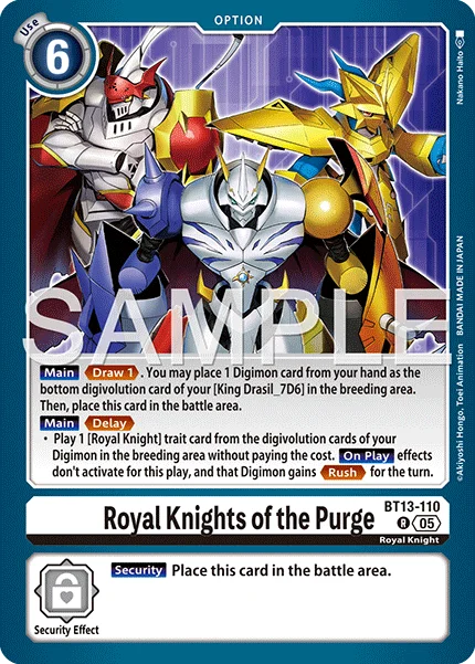 Royal Knights of the Purge &mdash; Digimon Card Game card