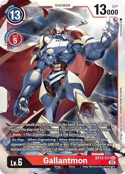 Gallantmon &mdash; Digimon Card Game card