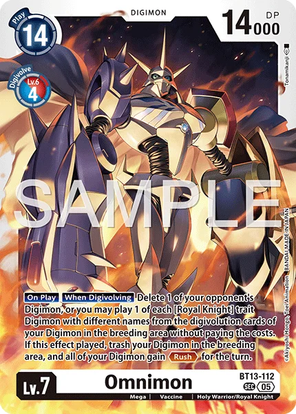 Omnimon &mdash; Digimon Card Game card