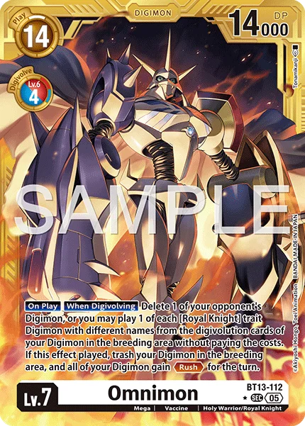 Omnimon &mdash; Digimon Card Game card