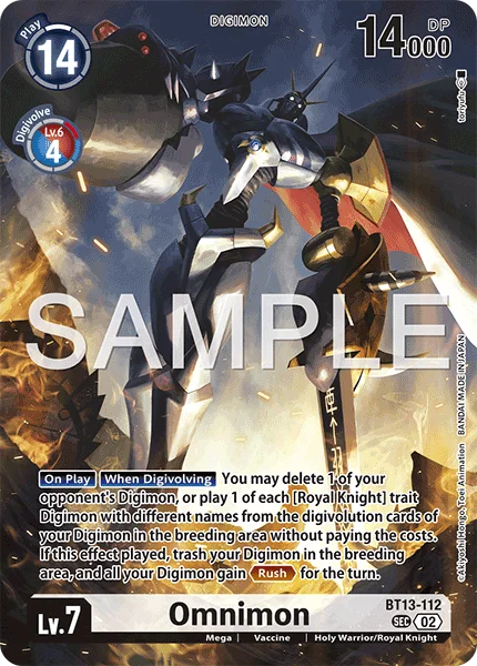 Omnimon &mdash; Digimon Card Game card