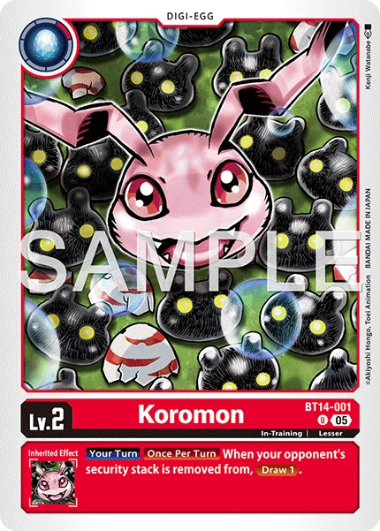 Koromon &mdash; Digimon Card Game card