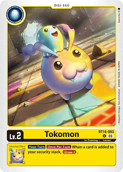 Tokomon &mdash; Digimon Card Game card