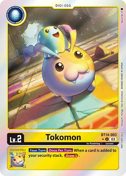 Tokomon &mdash; Digimon Card Game card