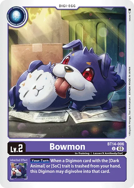 Bowmon &mdash; Digimon Card Game card