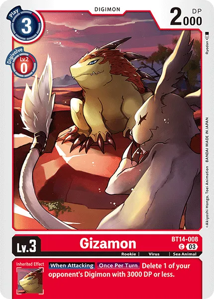 Gizamon &mdash; Digimon Card Game card