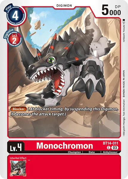 Monochromon &mdash; Digimon Card Game card