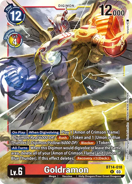 Goldramon &mdash; Digimon Card Game card